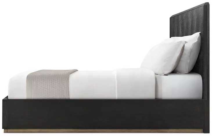 Spencer ST James Onyx and Deep Brown Queen Panel Bed