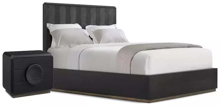 Spencer ST James Onyx and Deep Brown Panel Bedroom Set