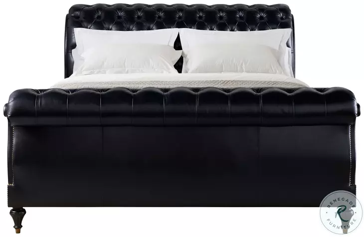 Spencer London One Fifth Black King Sleigh Bed