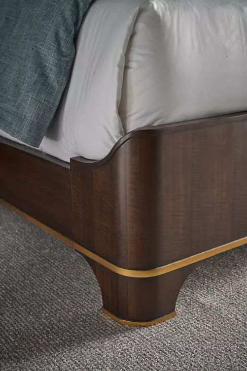 Spencer Green Park Fumed Wellington King Panel Bed