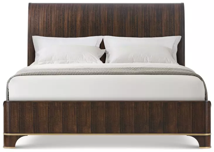 Spencer Green Park Fumed Wellington King Panel Bed