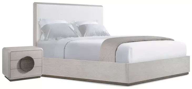 Spencer ST James Cream and Argento Upholstered Panel Bedroom Set