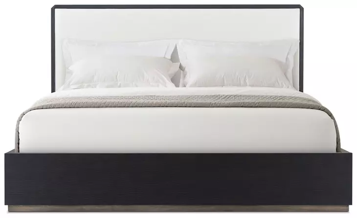 Spencer ST James Cream and Onyx Upholstered Panel Bedroom Set
