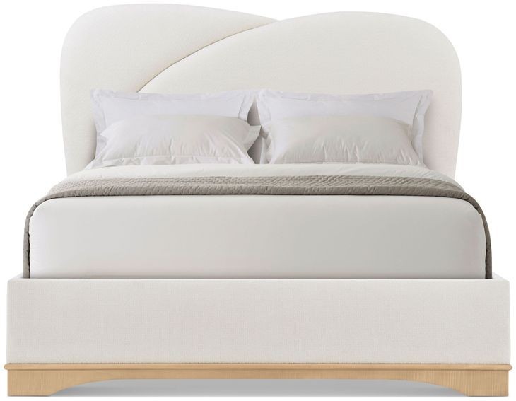 Origins Brown and Sesame California King Upholstered Panel Bed