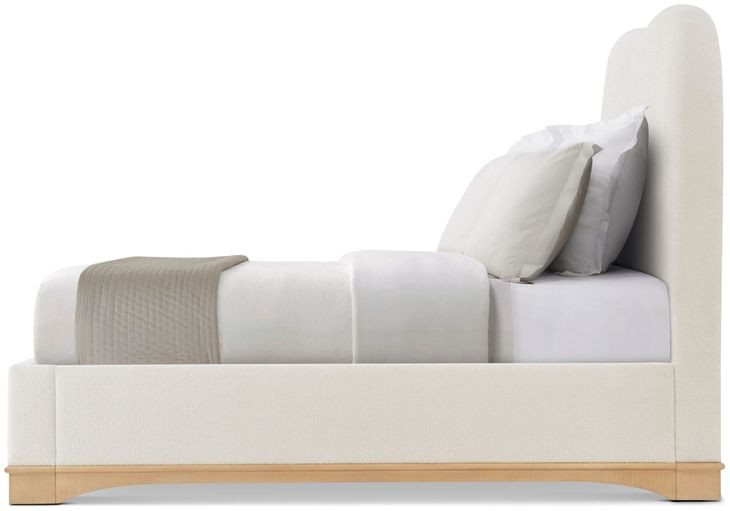 Origins Brown and Sesame California King Upholstered Panel Bed