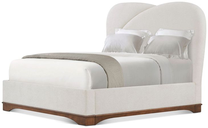 Origins Landmark and Beige California King Upholstered Panel Bed