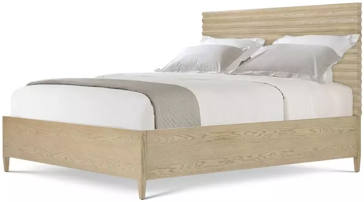 Balboa Coastal Gray California King Panel Bed