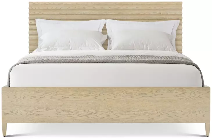 Balboa Coastal Gray California King Panel Bed