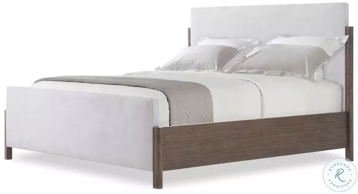 Urbane Campfire Upholstered California King Panel Bed