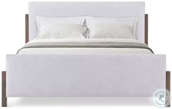 Urbane Campfire Upholstered California King Panel Bed