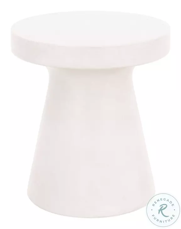 Tack Ivory Concrete Accent Table
