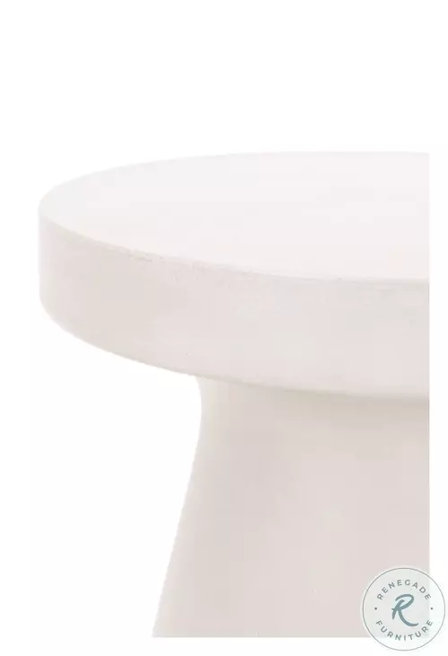 Tack Ivory Concrete Accent Table