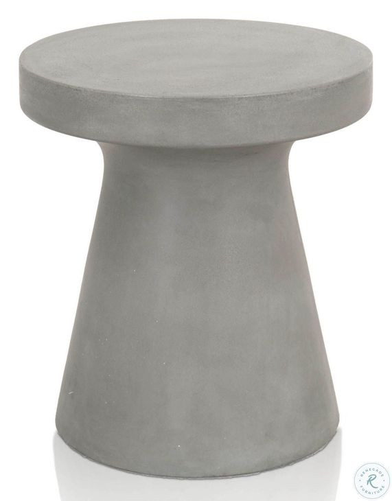 District Slate Grey Tack Accent Table