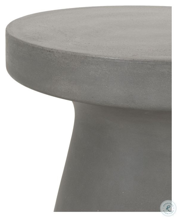 District Slate Grey Tack Accent Table