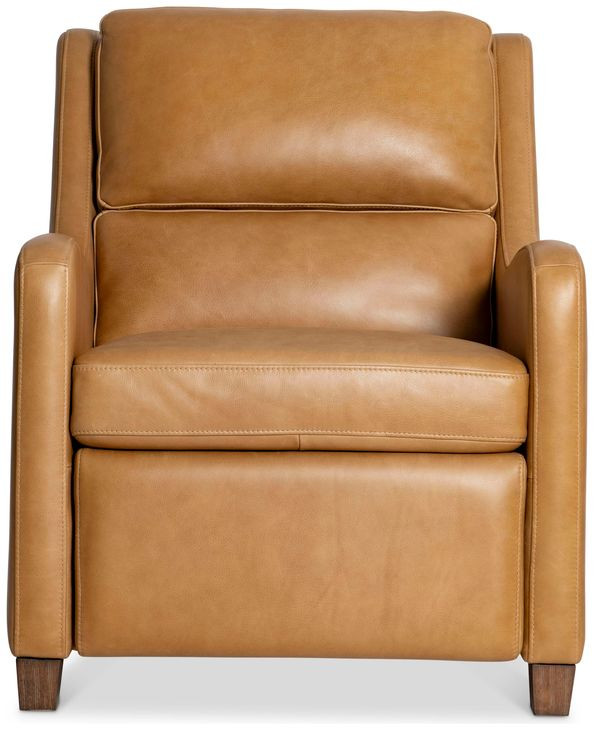 Dillon Brown Leather Recliner with USB Port