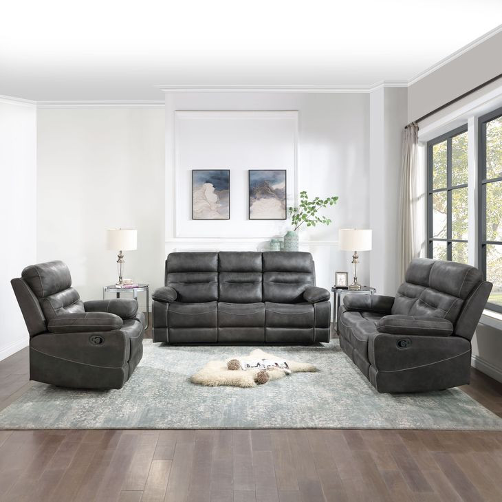 Rudger Gray 83" Manual Reclining Living Room Set