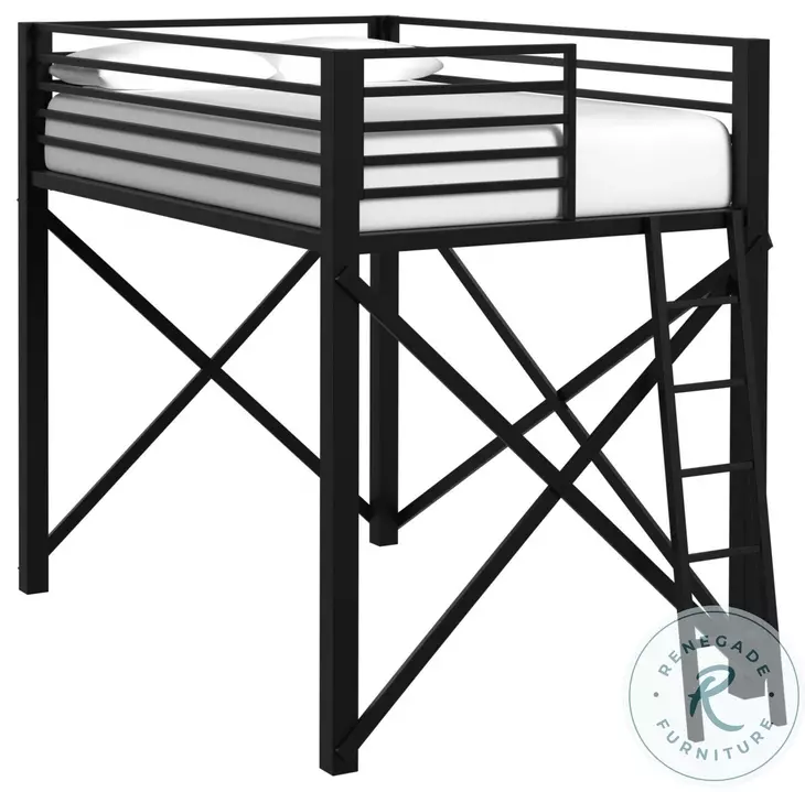 Delilah Black Full Loft Bed