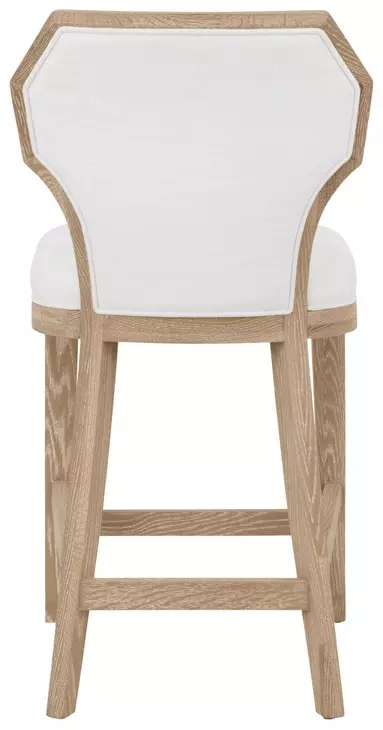 Tally White Performance Fabric Counter Height Stool