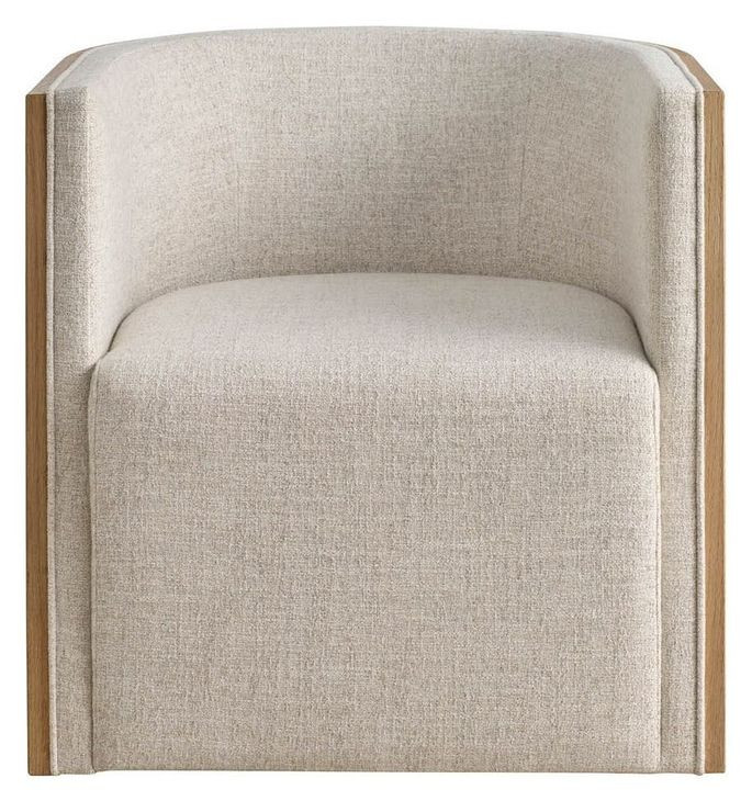 Vail Monique Linen and Skylark Upholstered Swivel Chair