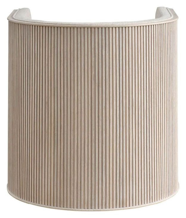 Vail Monique Linen and White Oak Upholstered Swivel Chair