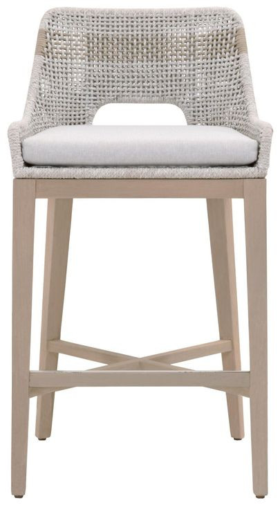 Tapestry Pumice Performance Fabric Upholstered Outdoor Bar Stool