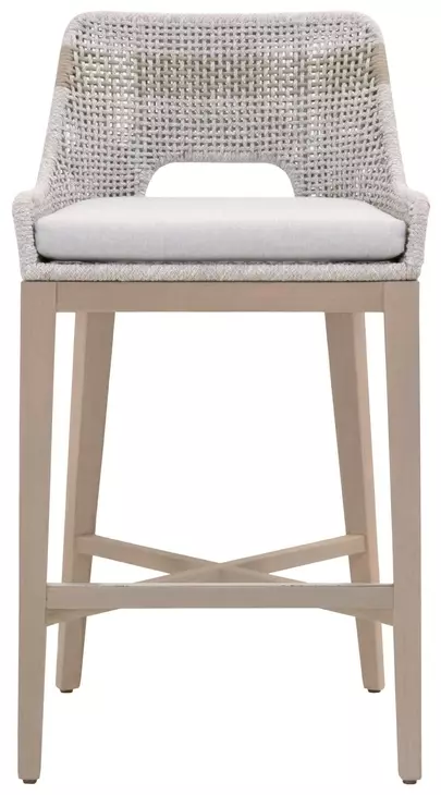 Tapestry Pumice Performance Fabric Upholstered Outdoor Bar Stool