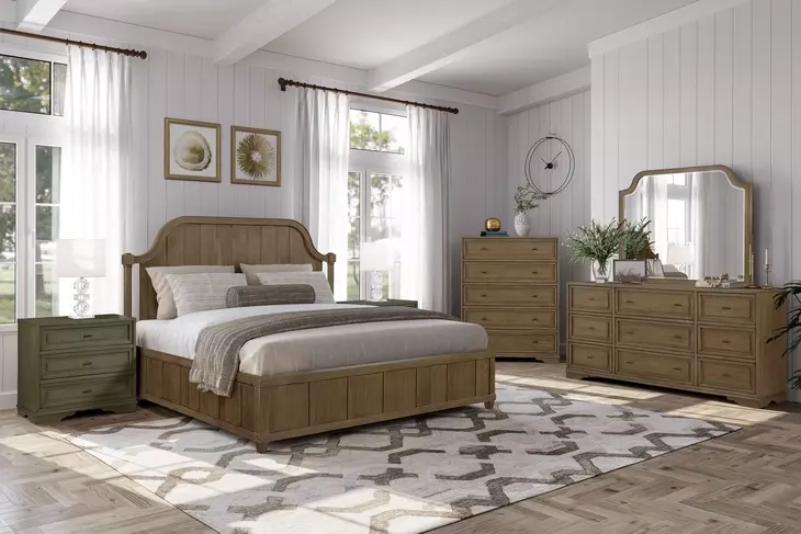 Magnolia Almond Arched Dresser Mirror