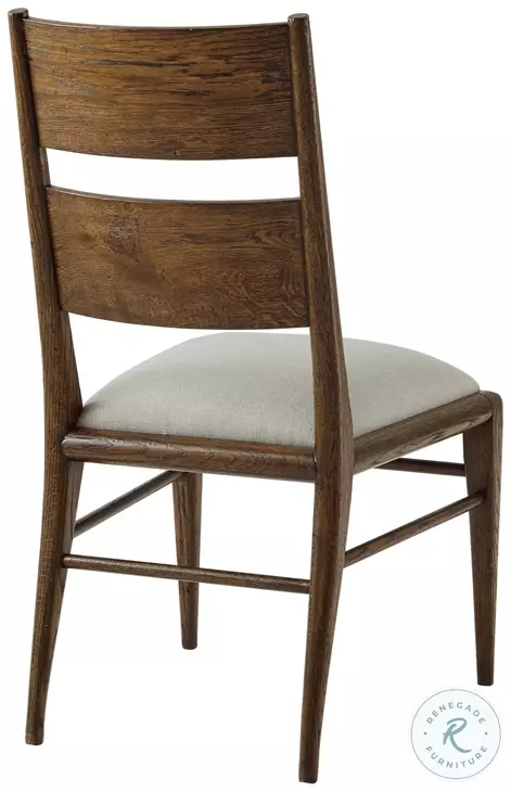 Nova Dusk And Draper Performance Fabric Ladder Back Dining Side Chair Set of 2