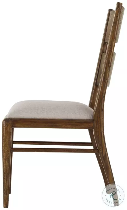 Nova Dusk And Draper Performance Fabric Ladder Back Dining Side Chair Set of 2