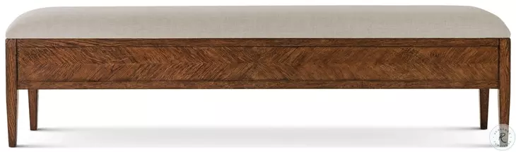 Nova Dusk And Draper Performance Fabric 62" Rectangular Bench