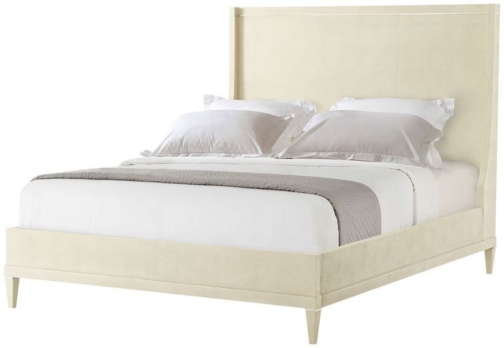 TA Studio Overcast Leather Queen Upholstered Palmer Panel Bed