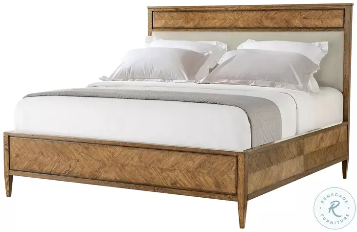Nova Dawn And Draper Performance Fabric Queen Upholstered Panel Bed