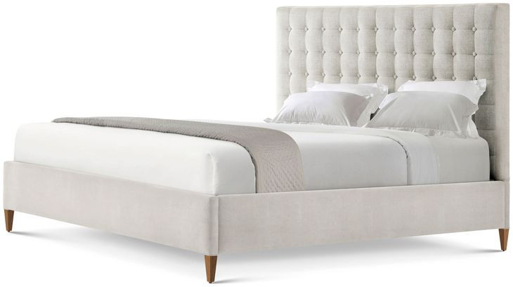 TA Studio Rowan and Gray Performance Fabric California King Upholstered Panel Bed