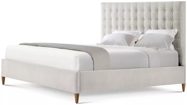 TA Studio Rowan and Gray Performance Fabric California King Upholstered Panel Bed