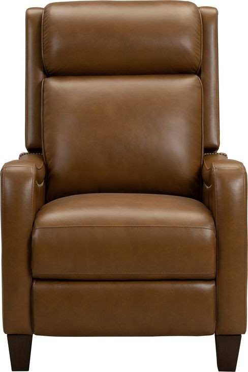 Taylor Elwood Saddle Leather Power Recliner with Power Headrest and USB Charging