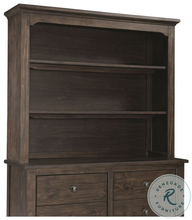 Taylor River Rock Hutch and Bookcase with 3 Shelves