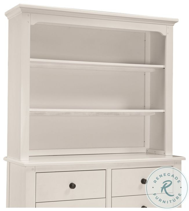Taylor Sea Shell Hutch and Bookcase with 3 Shelves