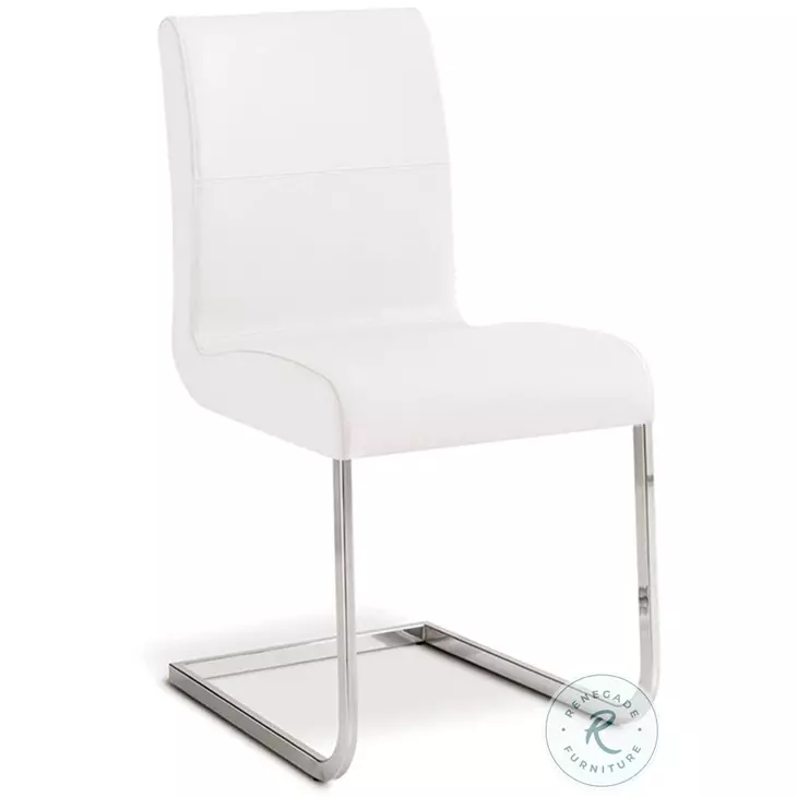 Stella White Leather Dining Chair Set of 2