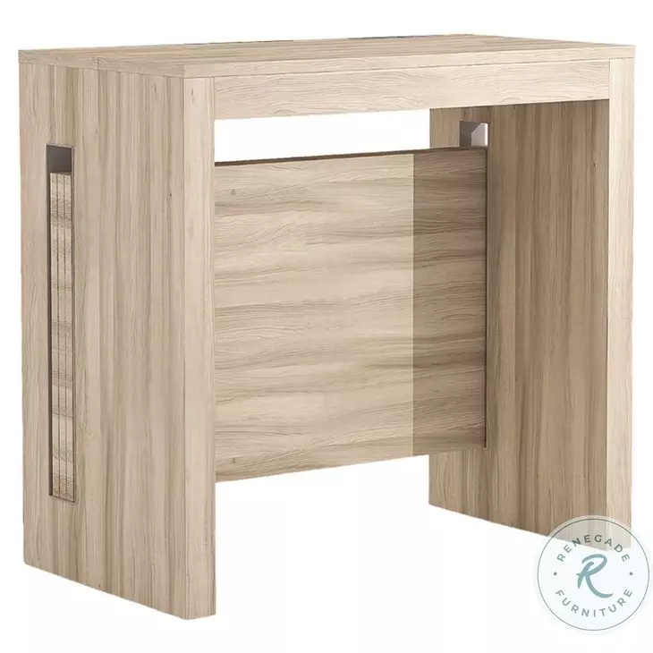 Erika Light Oak Extendable Console Dining Table