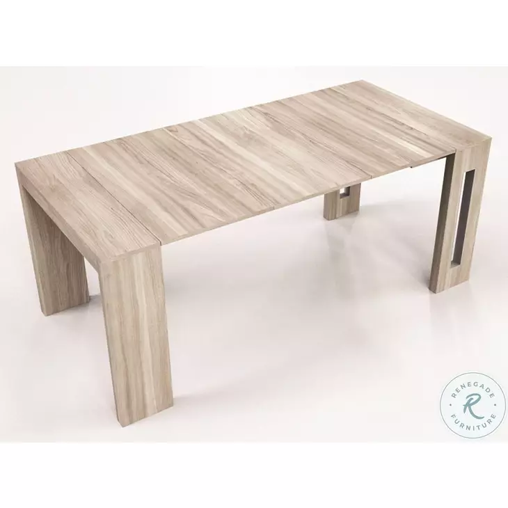 Erika Light Oak Extendable Console Dining Table
