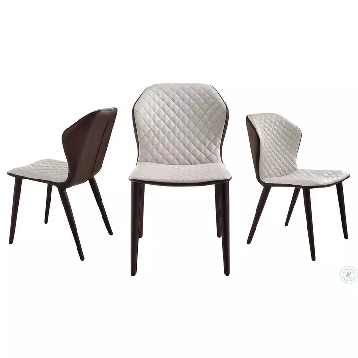 Olivia Taupe and Brown Dining Chair Set Of 2