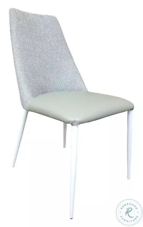 Mia Gray Leather Dining Chair Set of 2