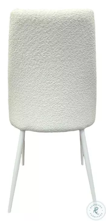 Mia White Leather Dining Chair Set of 2