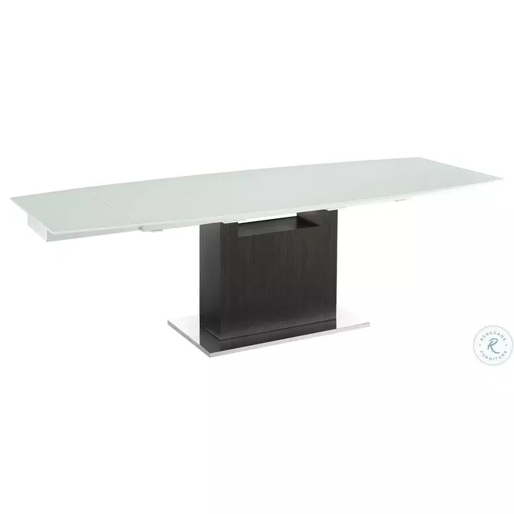 Olivia White And Dark Grey Oak Extendable Dining Table