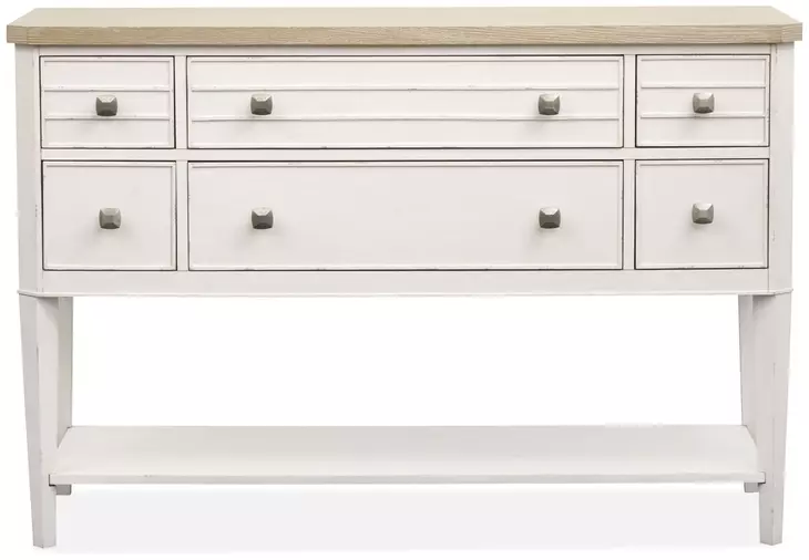 Whisperbay Sea Pearl and Driftwood 6 Drawer Sideboard