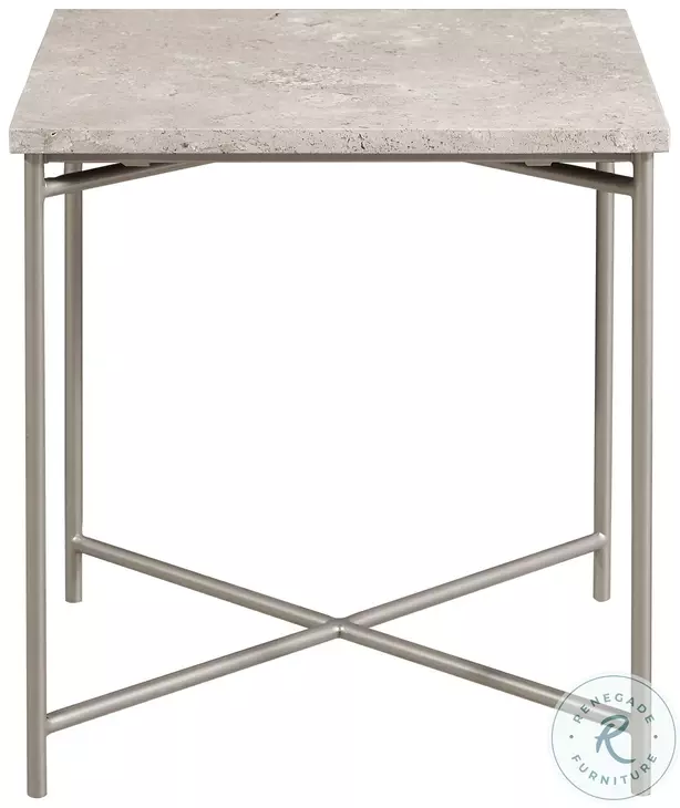 Carrington Silver Large Stone Top Nesting Table