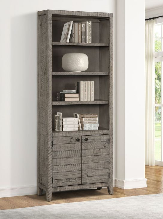 Tempe Grey Stone 32" Open Top Bookcase