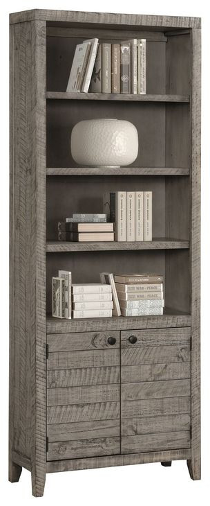 Tempe Grey Stone 32" Open Top Bookcase