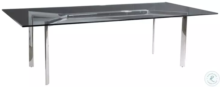 Cristobal Polished Stainless Steel Dining Table