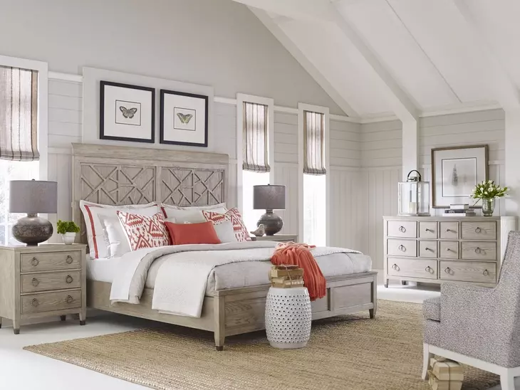 Clearview Oyster 8 Drawer Fremont Dresser with Freeform Accent Mirror